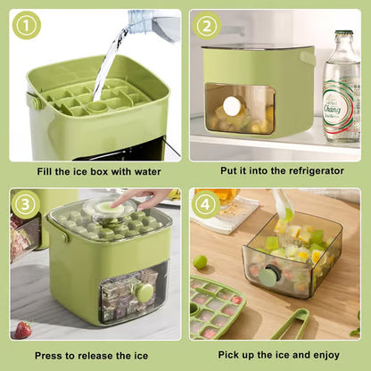🔥Summer Special Offer 50% Discount🧊Portable ice maker with lid and storage box (48 ice cubes).