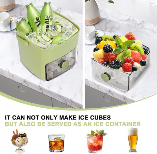 🔥Summer Special Offer 50% Discount🧊Portable ice maker with lid and storage box (48 ice cubes).