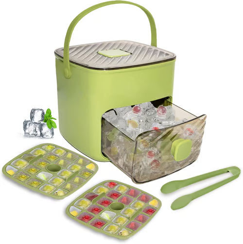 🔥Summer Special Offer 50% Discount🧊Portable ice maker with lid and storage box (48 ice cubes).