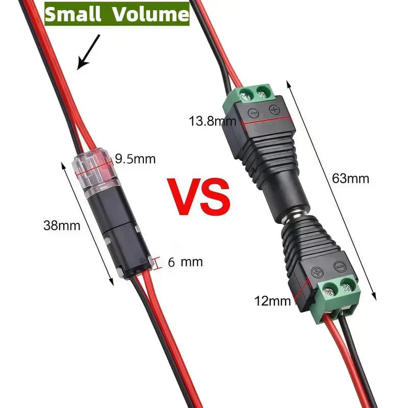 🔥Limited-time 49% off offer!Double-Wire Plug-in Connector Led Light Strip Connectors 2 Pin