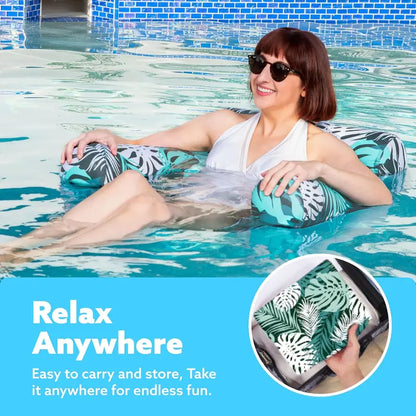 Inflatable Pool Floats for Adults, 2-Pack / 1-Pack Floating Lounge Chairs, Heavy Duty Blow-Up Pool Noodles for Summer Beach, Lake & Party Fun