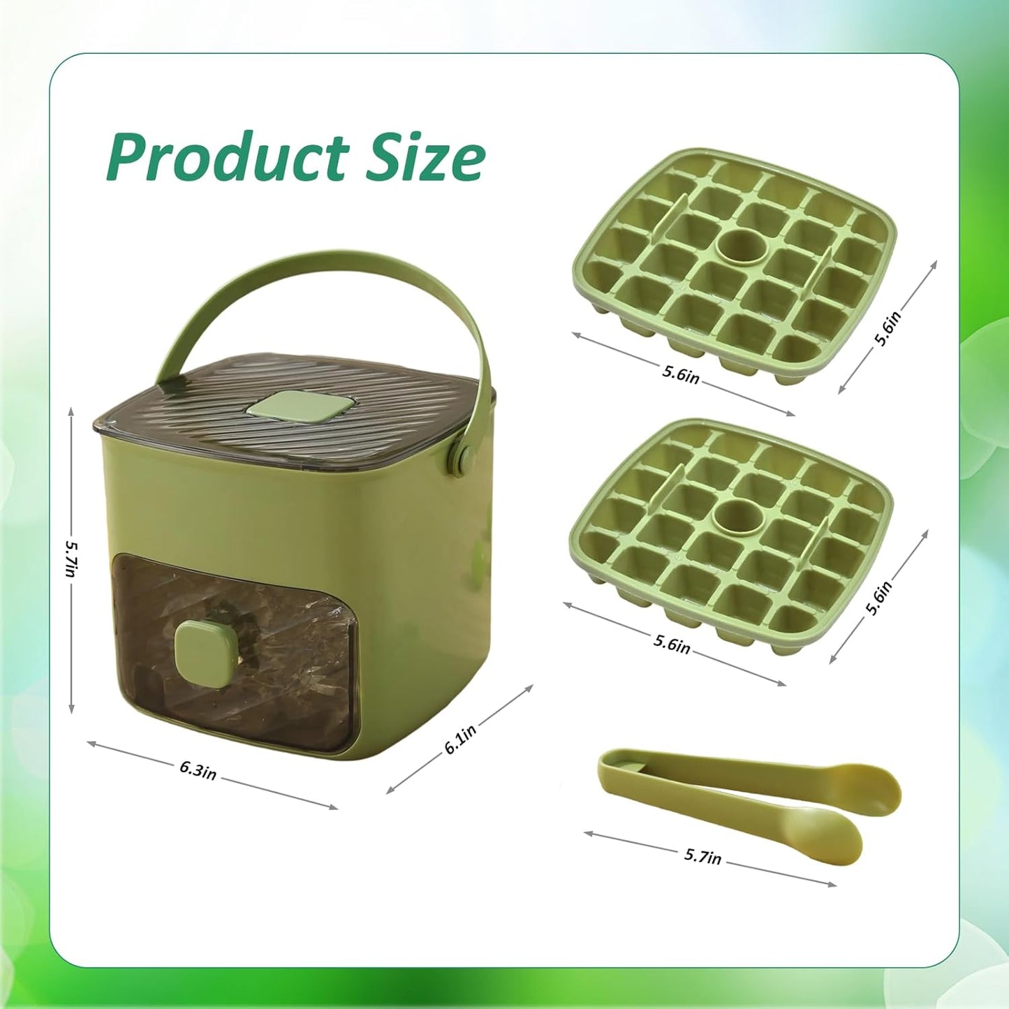 🔥Summer Special Offer 50% Discount🧊Portable ice maker with lid and storage box (48 ice cubes).