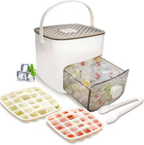 🔥Summer Special Offer 50% Discount🧊Portable ice maker with lid and storage box (48 ice cubes).