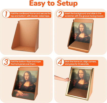 Mona Lisa Cat Bed, Home Decor, 3-in-1 3D Kitten Houses & Condos for Indoor Cats, Easy Setup Hideout for Small Animals, Novelty Gift for Cat Pawrent