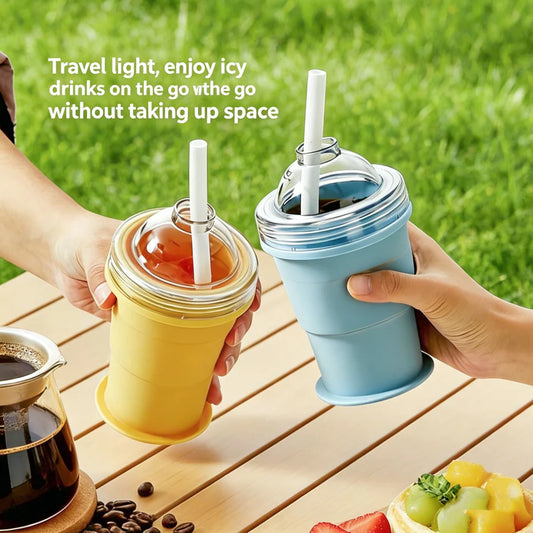2-in-1 Foldable Ice Ball Cup – Make Ice, Drink Anywhere