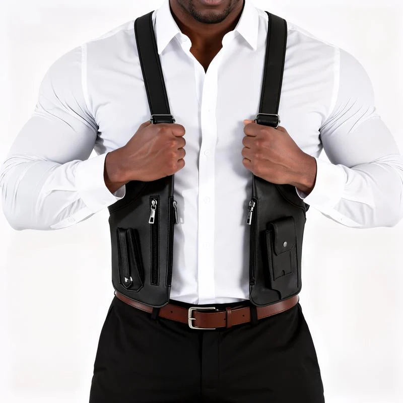 Premium Leather Adjustable Underarm Shoulder Bag for Men & Women