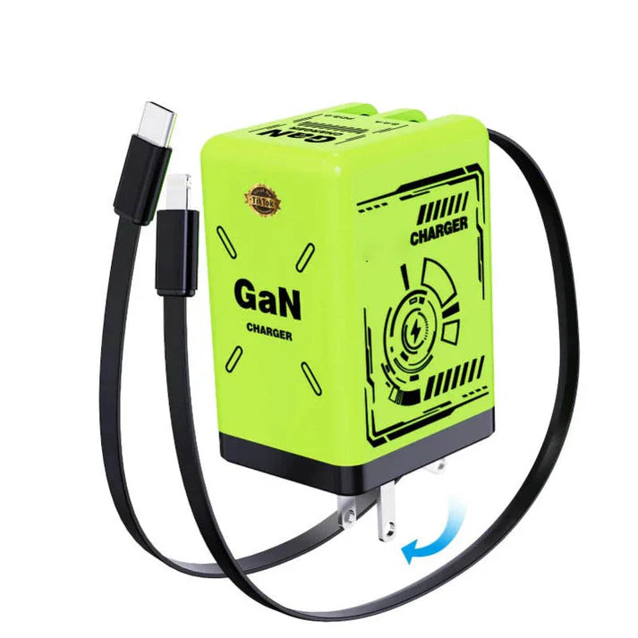 🔥Hot sale✨-GaNPro 120W Retractable Fast Charger Cube