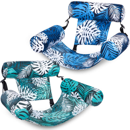 Inflatable Pool Floats for Adults, 2-Pack / 1-Pack Floating Lounge Chairs, Heavy Duty Blow-Up Pool Noodles for Summer Beach, Lake & Party Fun
