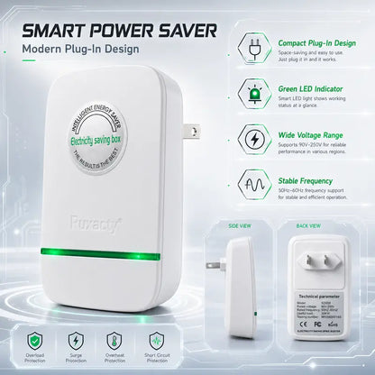 Compact Plug-In Power Box , Built-In Indicator Light, Portable Indoor Plug-In Device for Home, Office, Dorm, Bedroom, and Travel Use