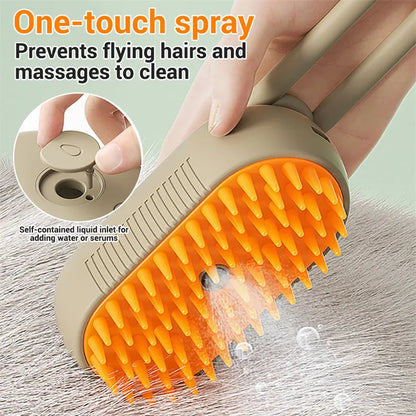 3 in 1 Pet Steam Brush | Rechargeable, Self-Cleaning, Deshedding & Massage Tool for Dogs & Cats-Final 3 Hours: 49%OFF 🔥