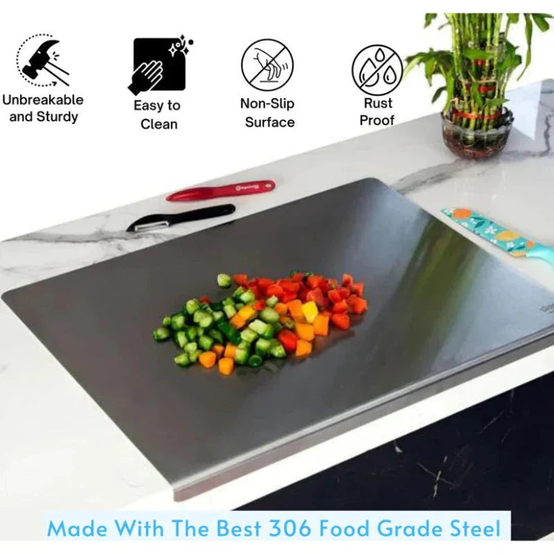 🔥LAST DAY⚡50K+ SOLD!🎁Stainless Steel Countertop Chopping Board